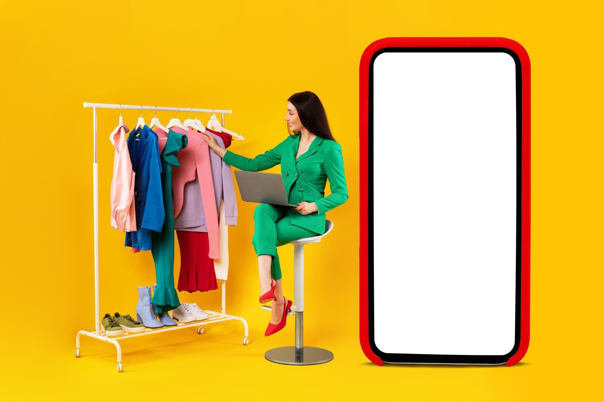 Shopper bidding in a live auction on her phone